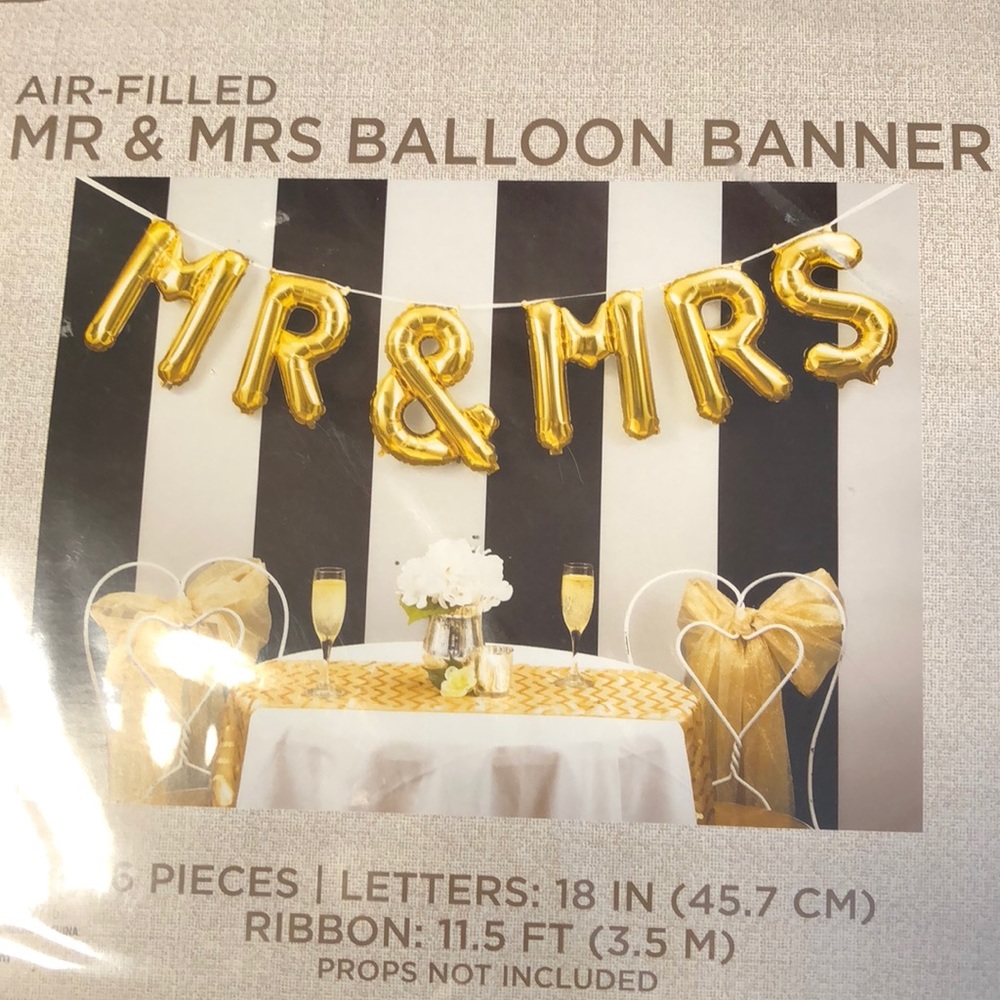 Mr & mrs balloon set